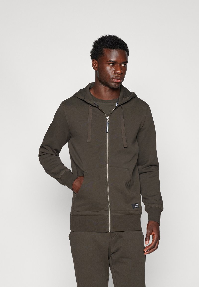 Björn Borg CENTRE ZIP HOODIE - Casaco polar - peat