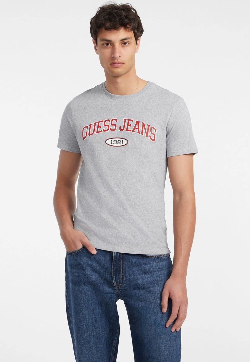 Guess Jeans Marškinėliai su spaudiniu - grau