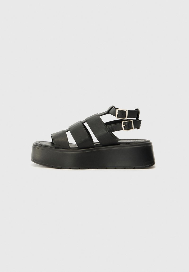 Koi Footwear Sandalen met sleehak zwart