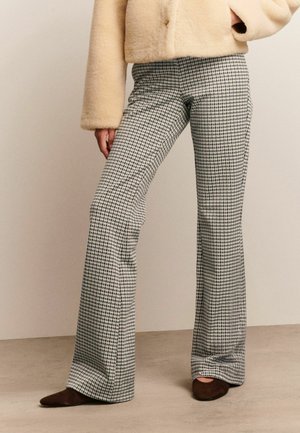 PONTE FLARED - Pantaloni - mono check