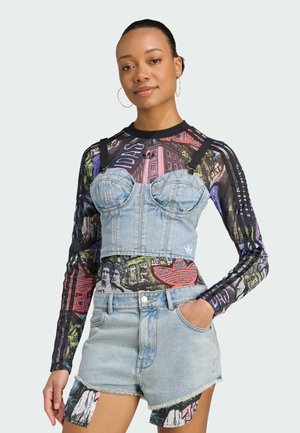 JEREMY SCOTT BUSTIER - Top - indigo denim
