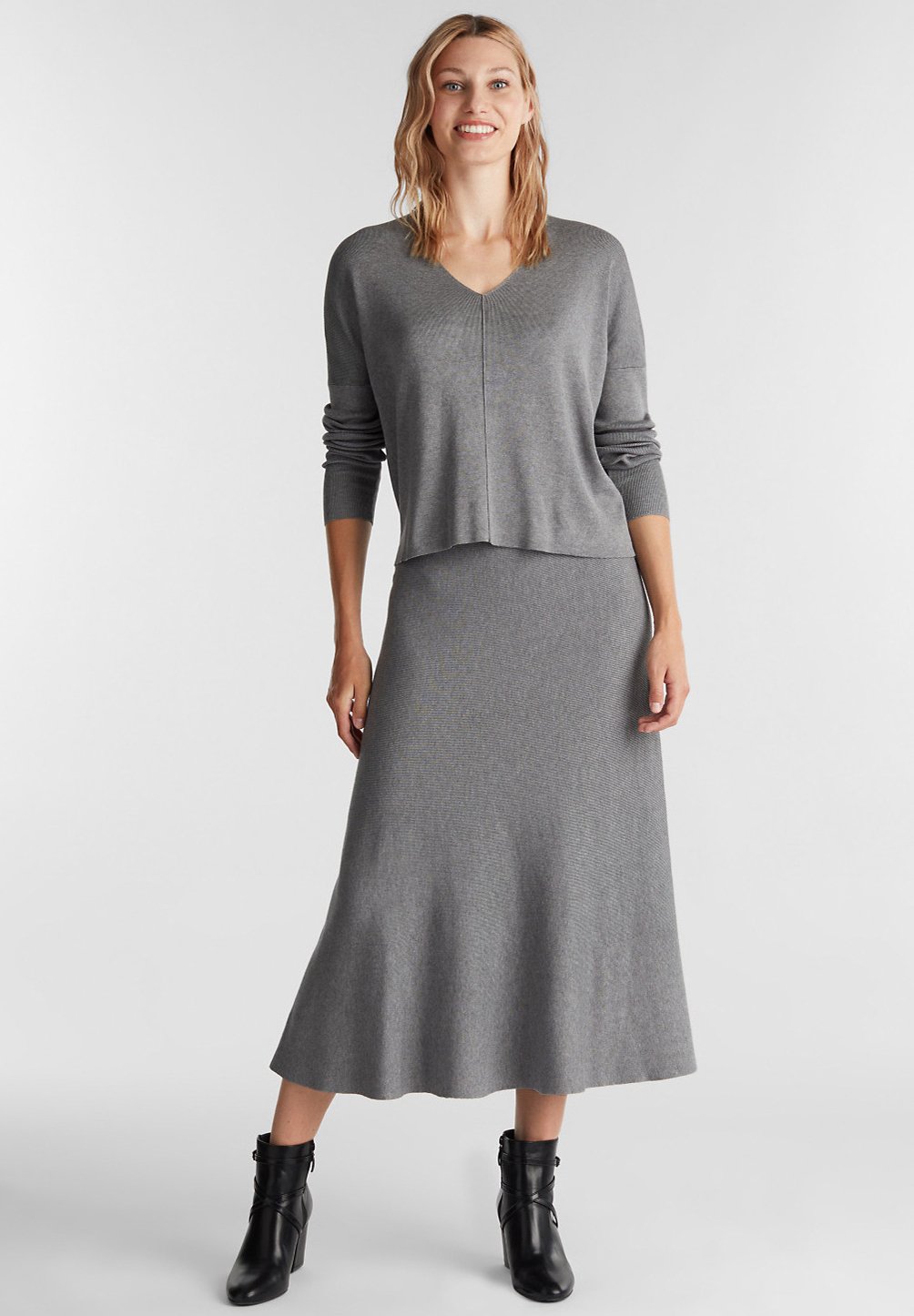 Esprit Collection Sweater gunmetal Zalando.nl Esprit Collection Petite BATWING Trui gunmetal Zalando.nl