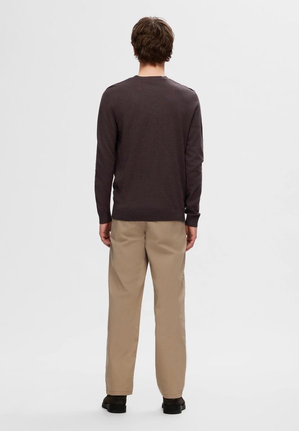 SLHBERG CREW NECK - Jumper - chocolate torte detailmelange3