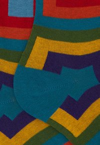 Gallo WITH CONCENTRIC SQUARE MOTIF - Calzettoni - laguna