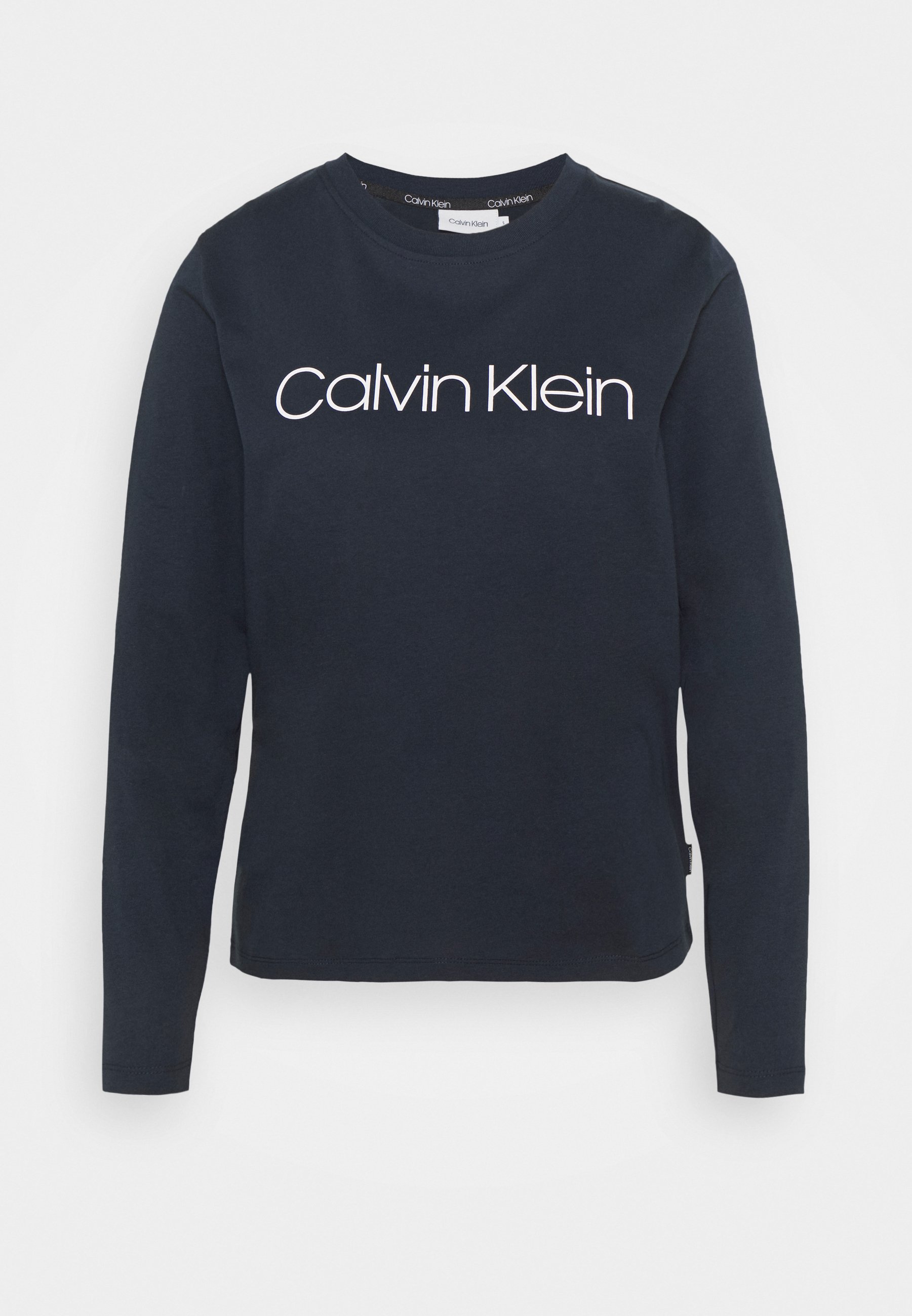Calvin Klein LOGO LONG SLEEVE - Maglietta a manica lunga - calvin navy/blu  scuro - Zalando.it