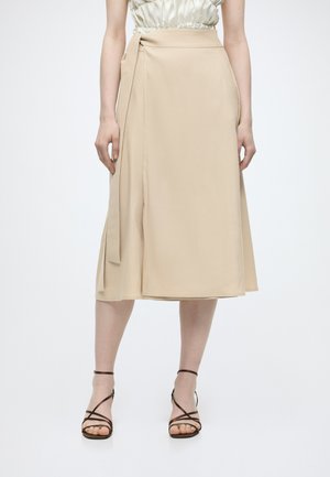 Marc O'Polo WRAP STYLE SKIRT - Átlapolós szoknya - sandpaper