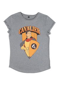 Henry Tiger DUNGEONS & DRAGONS CAVALIER SHIELD - T-shirts print - melange grey