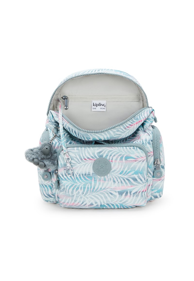 Kipling Palm Print Mini Backpack in White, Lime, Teal, Black Kipling Seoul Small Tablet Backpack Geo Shell | Altman  main image 2