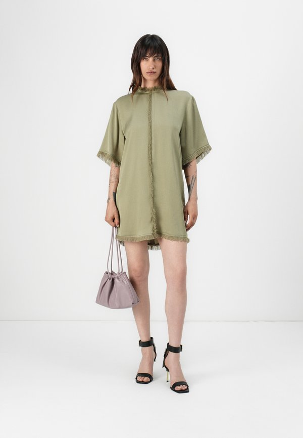 DEWI - Day dress - sage khaki3
