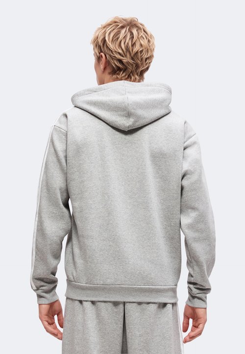 adidas ESSENTIALS 3 STRIPES HOODIE - Hoodie - medium grey heather/white — photo 3