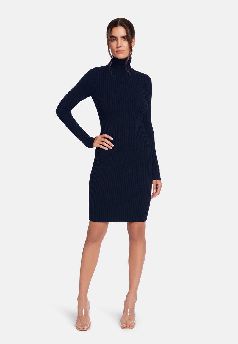 Wolford MERINO RIB - Strickkleid - navy opal
