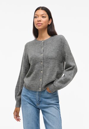 VILA VIGLADYS O NECK - Chaqueta de punto - medium grey melange