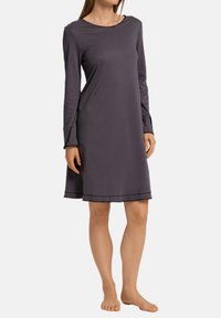 Hanro UNA - Camicia da notte - black pearl