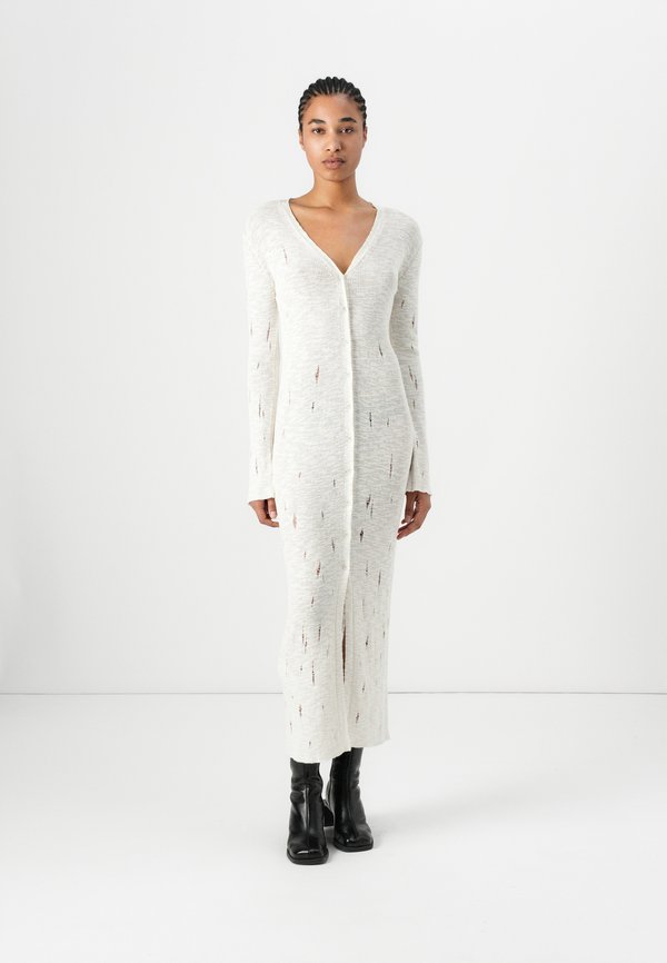 SANTIAGO ABITO FIAMMATO CON ROTTURE - Strickkleid - bianco biancaneve