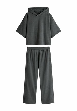 HOODIE AND JOGGERS SET - T-Shirt print - grey