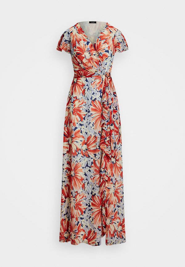 FLORAL BELTED FLUTTER SLEEVE GOWN - Cocktail dress / Party dress3