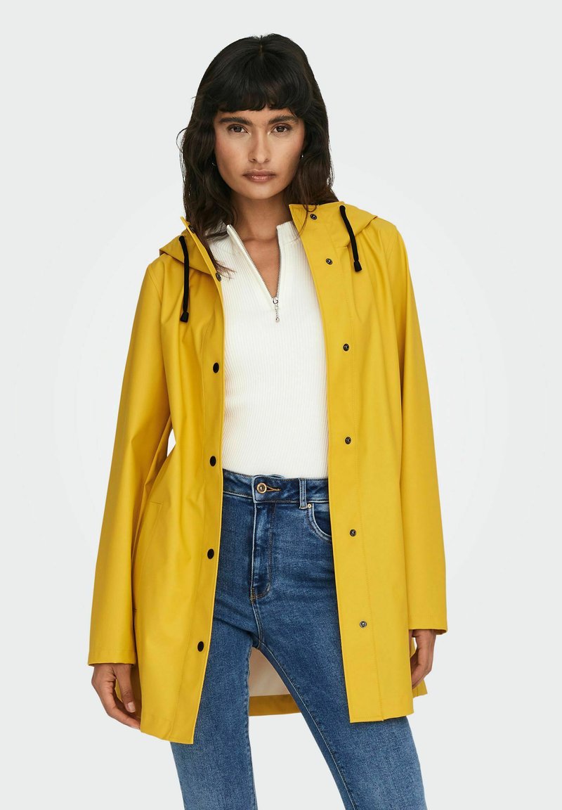 ONLY ONLNEWELLEN RAINCOAT Waterproof jacket yolk yellow/yellow