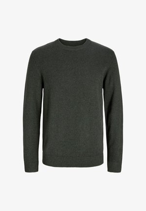 Tume roheline kudum särk ümmarguse kaelusega, pikad varrukad ning soonikuga mansetid ja alläär. Valmistatud pehmest, tekstuurist kangast.