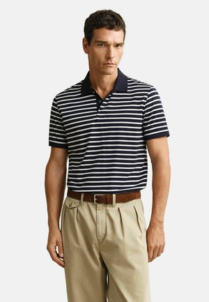 STRIPED PIMA   - Polo - evening blue