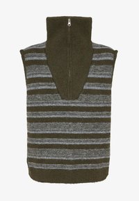 Неизбран, dark olive/ grey melange stripe