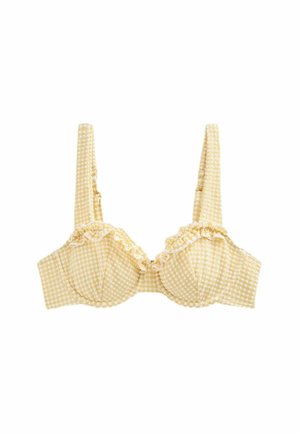 NON PADDED - REGULAR FIT - Bikini pezzo sopra - yellow gingham