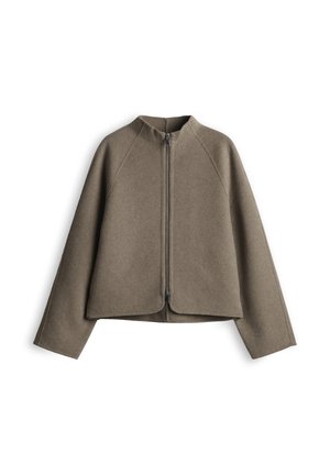 OPUS, RELAXED FIT STAND COLLAR - Fleece jacket - light mocca