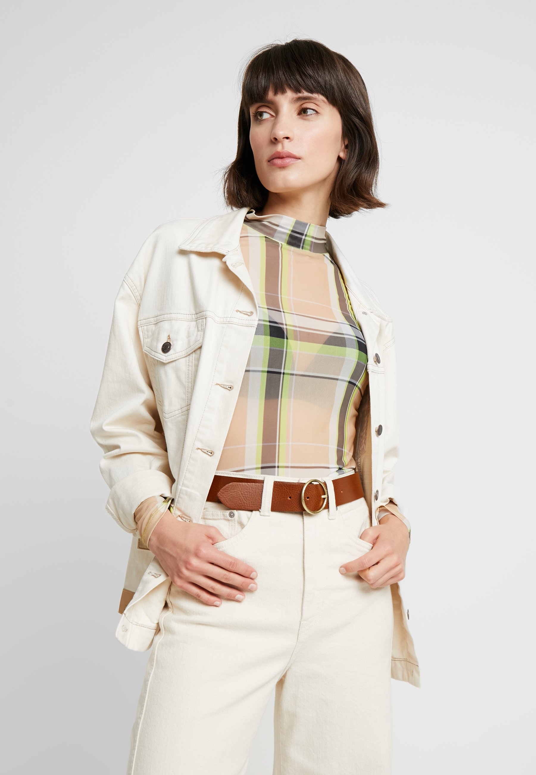 Cintura In Vera Pelle ESPRIT Con Fibbia Logo - Donna - Marrone
