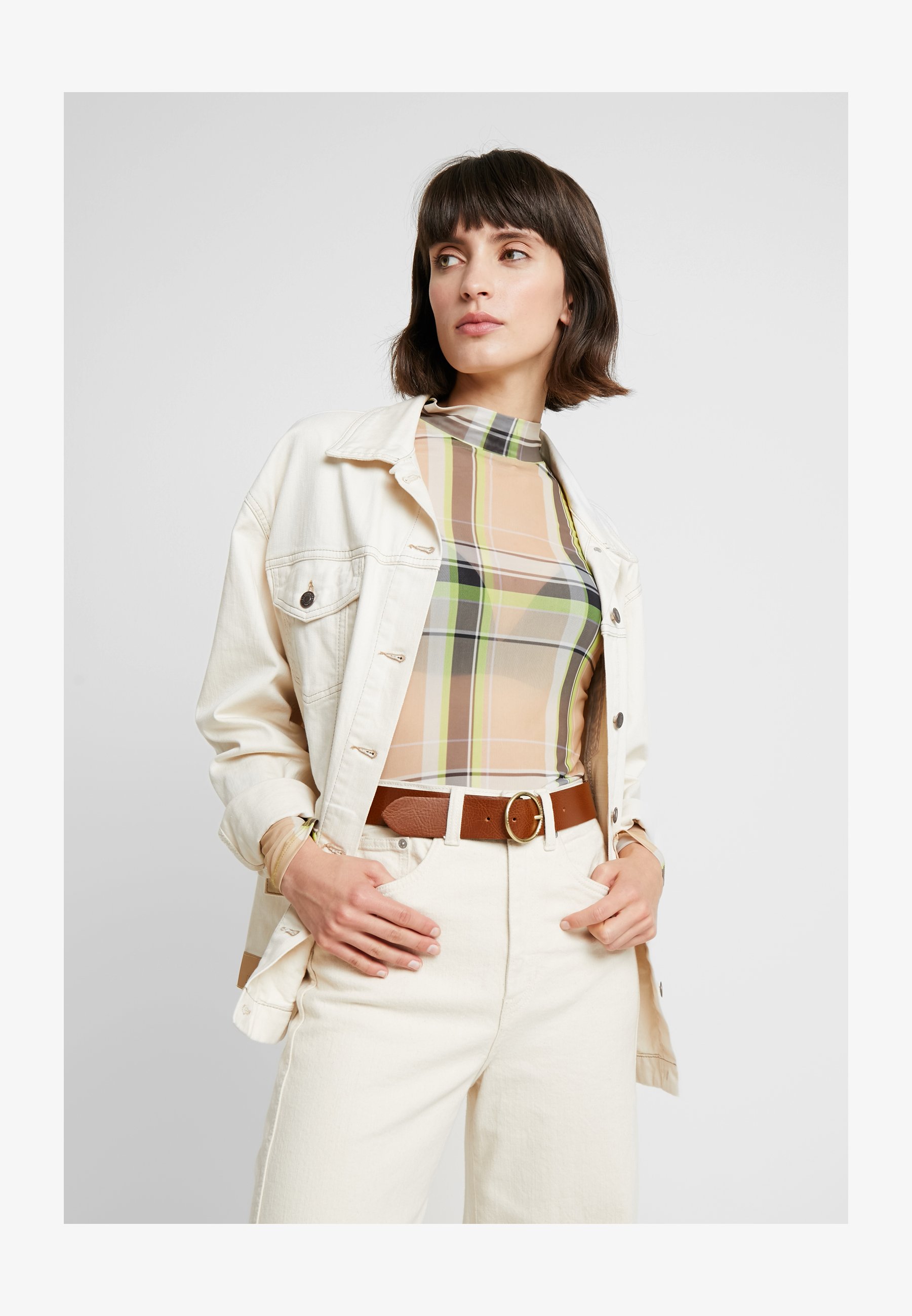 Cintura In Vera Pelle ESPRIT Con Fibbia Logo - Donna - Marrone