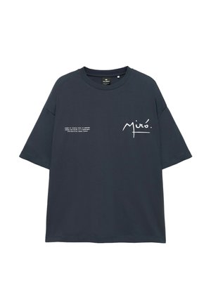 PULL&BEAR, RELAXED FIT JOAN MIRÓ WITH GRAPHIC - T-SHIRT - T-shirt print - dark blue