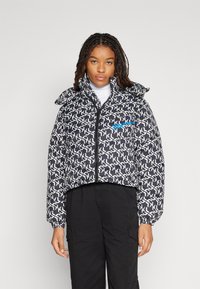 Karl Lagerfeld Jeans - MONOGRAM PUFFER JACKET - Žieminė striukė - black/white Miniatiūros vaizdas 1