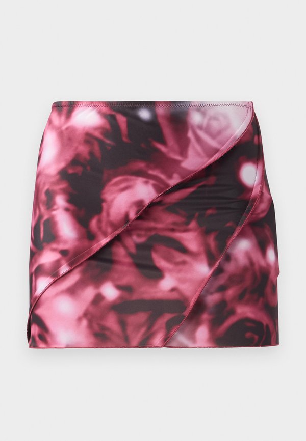 BIAS MINI SKIRT - Mini skirt - wine rose3