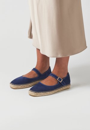 ANTIBES - Ankle strap ballet pumps - midnight vegan