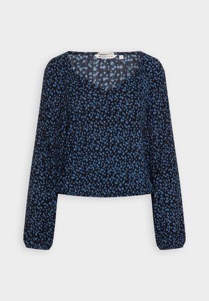 TOM TAILOR DENIM, PRINTED - Blouse - navy blue