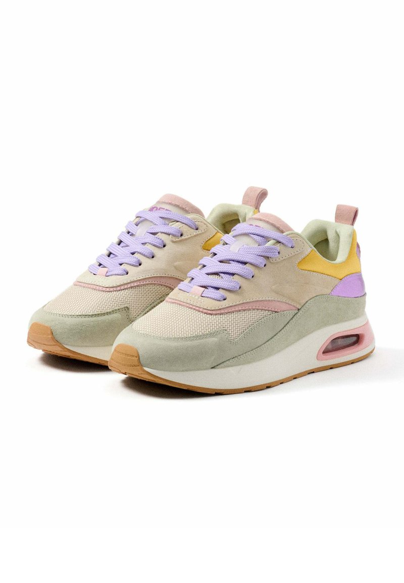 HOFF The James - Sneaker Donna Multicolore In Pelle E Tessuto - Suola Ruvida E Plantare Memory Foam - Collezione Art X Abbey Lossing - 3