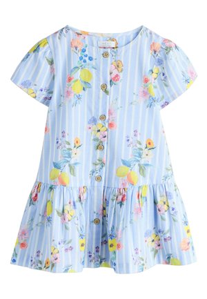 Next Vestido vaquero - blue white stripe floral