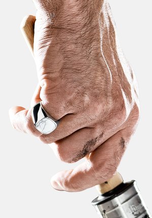 LUCLEON ARAS - Ring - white steel silver