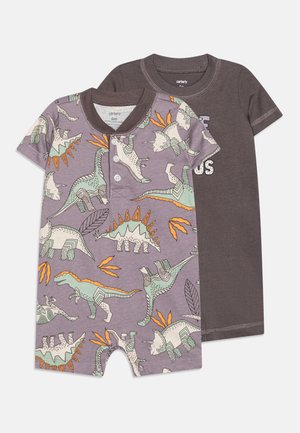 PURPLE DINO PRINT 2 PACK - Overal na spanie - gray