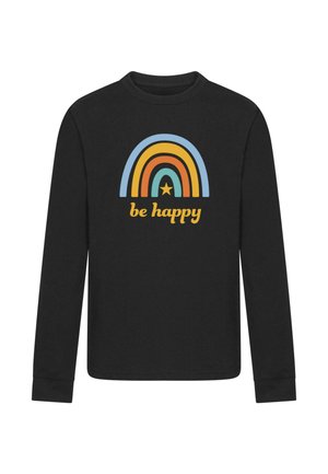 BE HAPPY RAINBOW - Langarmshirt - black