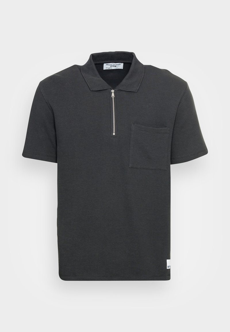 Herren T-Shirts basic | Marc O'Polo DENIM SHORT SLEEVE ZIP Poloshirt phantom fear/schwarz - EZ21167 Herren T-Shirts basic | Marc O'Polo DENIM SHORT SLEEVE ZIP Poloshirt phantom fear/schwarz - EZ21167