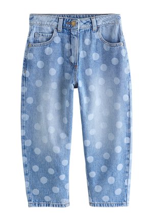 Next, REGULAR FIT - BARREL  - Kitsenevad teksad - lightwash polka dot