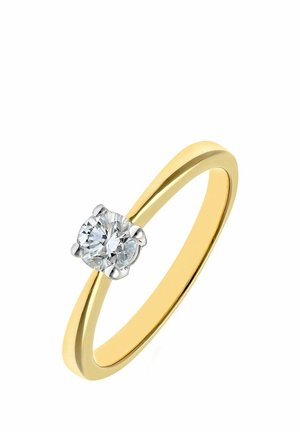 ENGAGEMENT ROUND BRILLIANT CERTIFIED DIAMOND WEIGHT - Prsteň - yellow gold-coloured