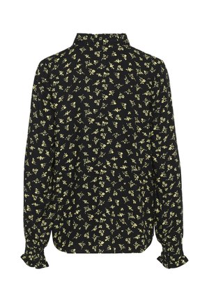 Kaffe, KAEMINE MAJA FRILL - Blusa - black green lettuce ditzy