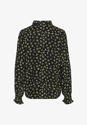 Kaffe, KAEMINE MAJA FRILL - Blusa - black green lettuce ditzy