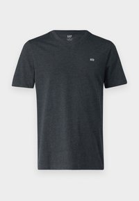 EVERYDAY MICRO LOGO VEE - Tricou basic - charcoal