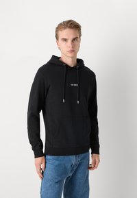 Les Deux LENS HOODIE - Jersey con capucha - black/white