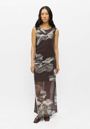 Object MAXIKLEID GERAFFTES - Maxikleid - seal brown