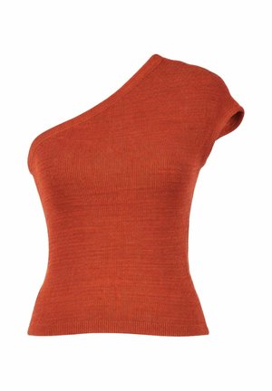 TWINSET, TOP MONOSPALLA - T-shirt con stampa - bordeau