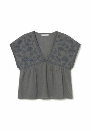 Brownie, BLUSA BORDADOS ESCOTE - Blusa - verde oscuro