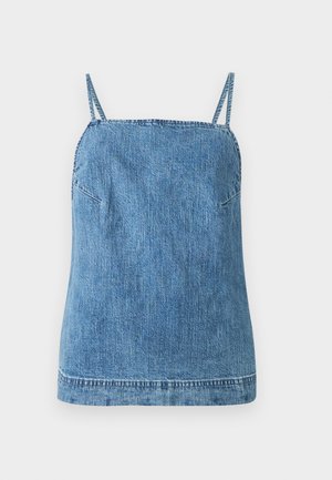 Abercrombie & Fitch, TIE BACK - Top - blue denim