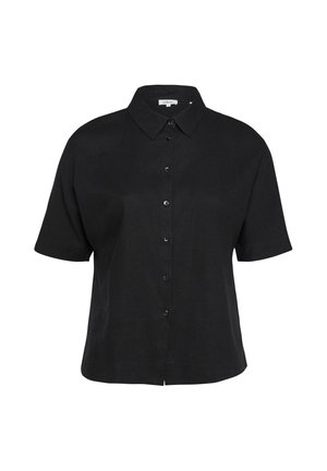 s.Oliver, BLUSE - Button-down blouse - schwarz